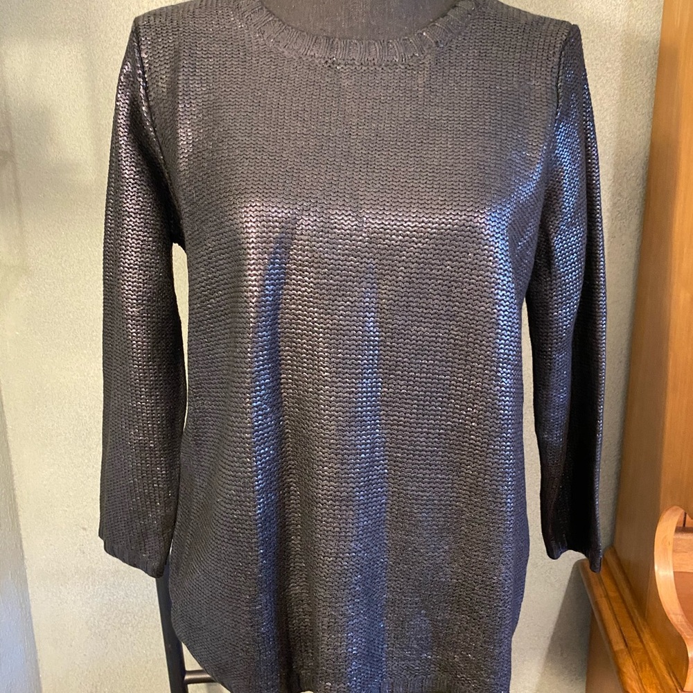 Charming Charlie Rock Chic high sheen Sweater